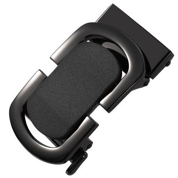 黑色半圓形皮帶頭潮牌鋸齒自動扣