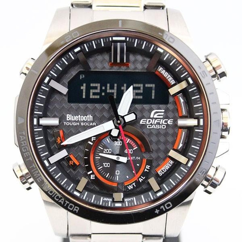 カシオ CASIO エディフィス EDIFICE エディフィススマートフォンリンクシリーズ タフソーラー 腕時計 ECB-800DB-1AJF  MT1617 中古 | LINEブランドカタログ