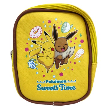 SHIERN-CHIU 廣億實業 寶可夢 口袋收納包 PKM-02213B 仿皮(PVC) 聚酯纖維  黃色  14 x 11 x 4cm