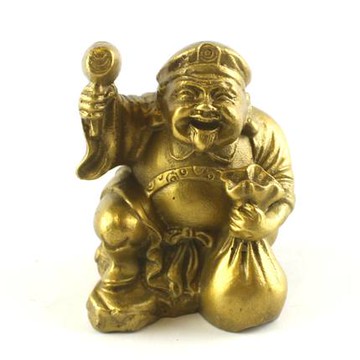 李居明大黑天招手財神 家居風水擺件 李居明八運吉祥物