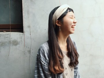 手作交叉麂皮髮帶 / 米白色