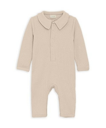 有機棉長袖連身兔裝(杏色)68cm