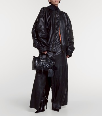 Balenciaga Oversized leather bomber jacket