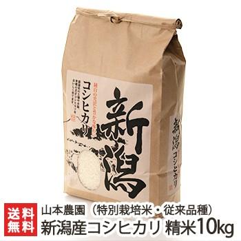 特別栽培米（減農薬・減化学肥料）新潟産コシヒカリ（従来品種）精米10kg 山本農園 ギフトにも！ のし無料 送料無料