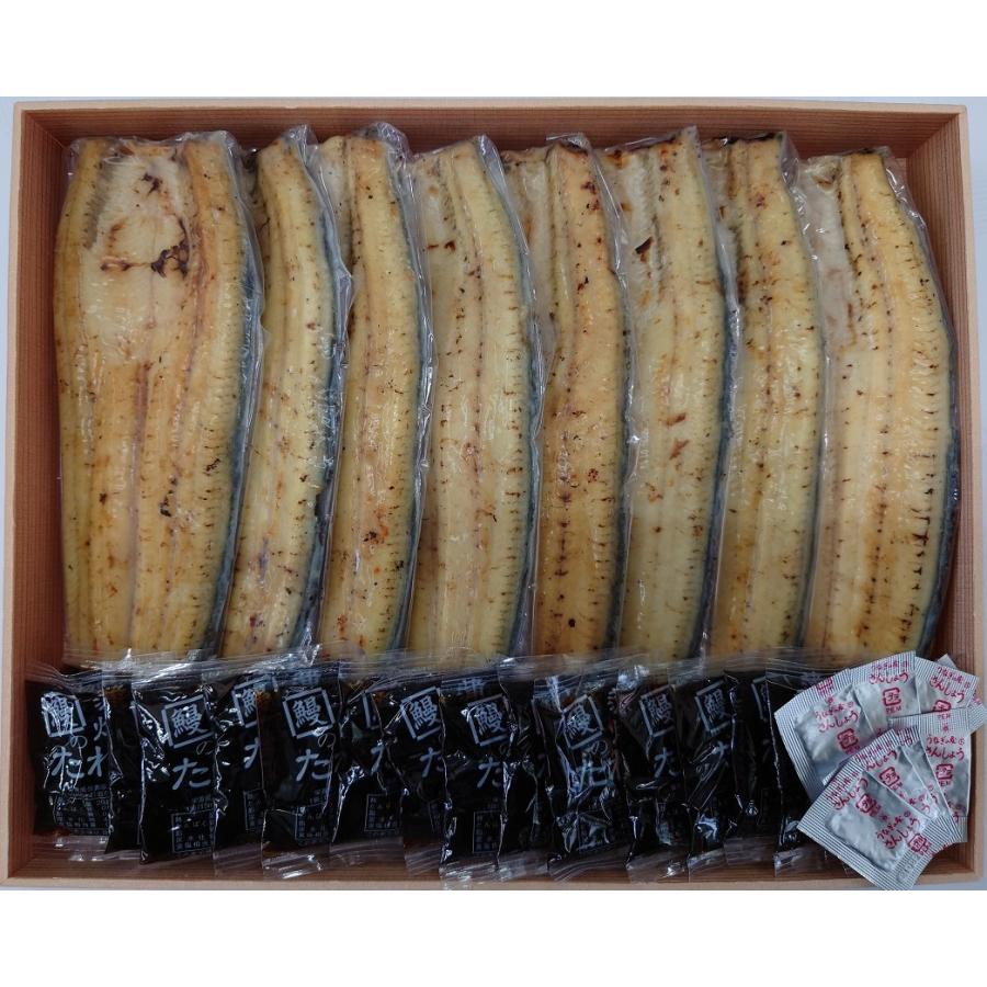 国産うなぎ白焼ギフト（約120g)8本箱入　愛知県三河産一色産