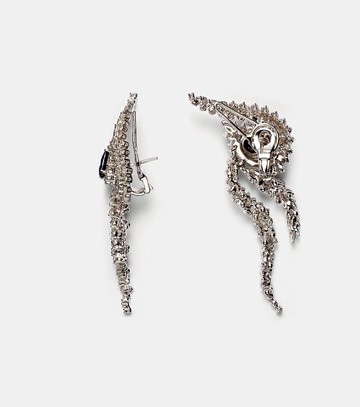 Yeprem 18kt white gold earrings with diamonds and sapphires