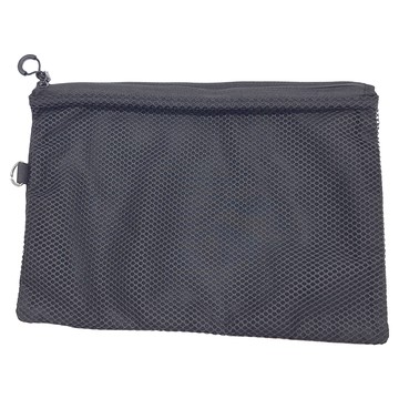 MUJI 無印良品 聚酯纖維雙拉鍊袋  L(27 x 19cm)  黑色