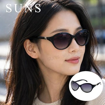 【SUNS】時尚淑女偏光墨鏡   極光黑  時尚極簡約百搭名媛款 輕量/防眩光/抗UV400