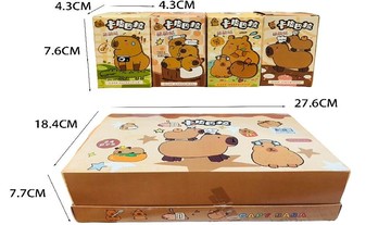 水豚吊飾 卡皮巴拉吊飾 鑰匙扣 鑰匙圈 掛件 掛飾 盲盒 趣味 m50q-823-912-1