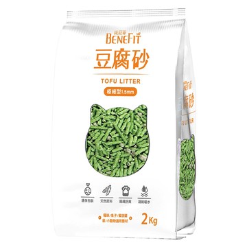 BENEFIT 斑尼菲 豆腐貓砂 極細型1.5mm  綠茶  2kg  1包
