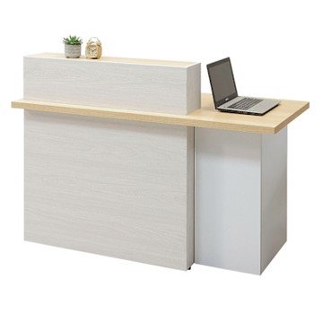 文創集 舒美爾4.9尺開門三抽櫃檯桌/收納櫃(二色可選)-147x68x105cm免組