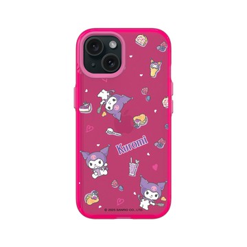 iPhone 15 Clear 粉漾桃 - 三麗鷗-酷洛米 Kuromi - 下午茶時間