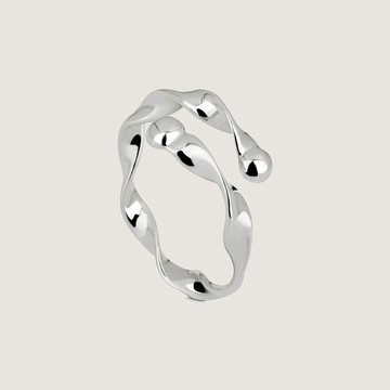Strathberry - Crescent Twisted Ring - Sterling Silver - Silver