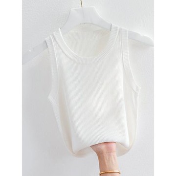 清倉撿漏歐貨女裝冰絲吊帶背心內搭西裝洋氣時髦修身針織背心上衣