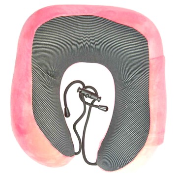 LASSLEY 蕾絲妮 商務釋壓枕 U形枕 車用頸枕 駝峰形慢回彈記憶枕  亮桃色  1個