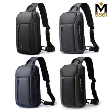 bange男包 胸包 雙拼直拉鍊 多口袋 男胸包 斜跨包 後背包多色可選