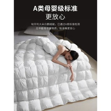 奢世希爾頓五星級酒店牙利正品羽絨被白鵝絨被子被芯春秋保暖加厚