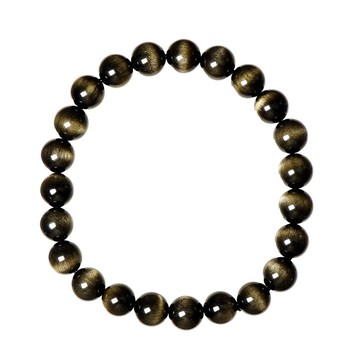 【正佳珠寶】金曜石 超頂級貓眼金曜 7.8-8.2mm 貓眼金曜石手珠