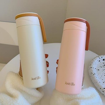 日系高顏文藝過濾茶隔304不銹鋼男女學生保溫杯手提便攜小巧簡約