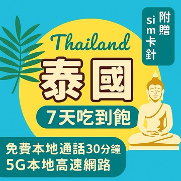 泰國本地上網卡 曼谷 芭達雅 清邁 蘇美島 普吉島 華欣 高速網路吃到飽 7天不限速