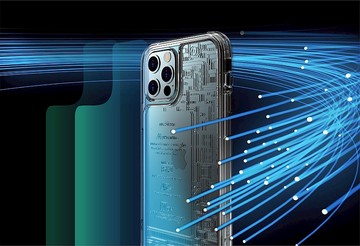 LINKASEAIR 防摔抗菌蝕刻玻璃殼 iPhone12 / 12 Pro 6.1吋 電路板