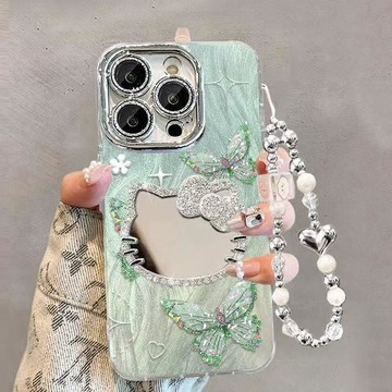 閃閃蝴蝶蘋果17ProMax手機殼高級16/15/14iPhone131211羽紗XR/8