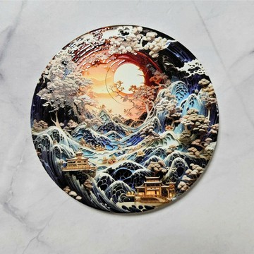 魔幻東方仙境-吸水陶瓷杯墊