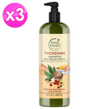 Petal Fresh沛特斯 B7咖啡因健髮洗髮精1000ml/34oz x3瓶
