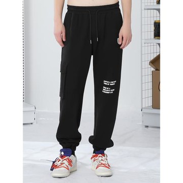 GENANX閃電潮牌衛褲男高街時尚秋季新款松緊腰束腳運動休閑長褲男