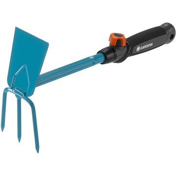【GARDENA 景觀園藝】 組合式雙頭三爪鋼鋤6.5cm 8915