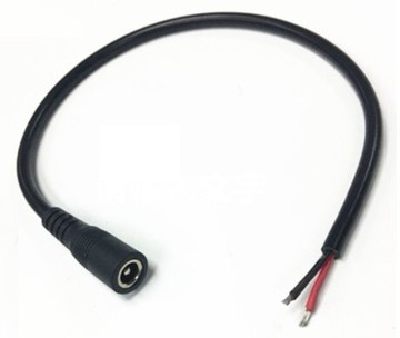 DC單母頭 5.5*2.5mm 18AWG 長度50CM DC頭裸端線 電源線 轉接線 延長線-5條(含稅)【佑齊企業 iCmore】