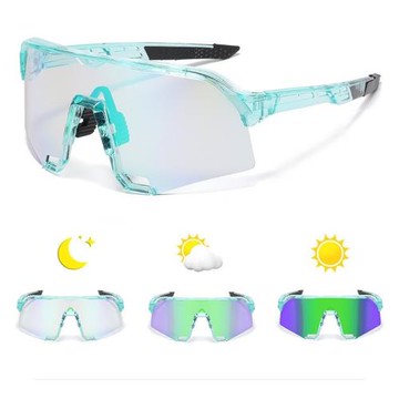 日夜兩用騎行眼鏡男女馬拉松跑步山地自行車防風鏡變色運動太陽鏡