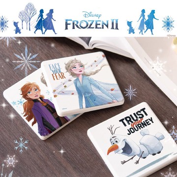 Disney 迪士尼 冰雪奇緣系列 珪藻土杯墊 (2入/組) 對視款/颶風款/旅程款/簡約款