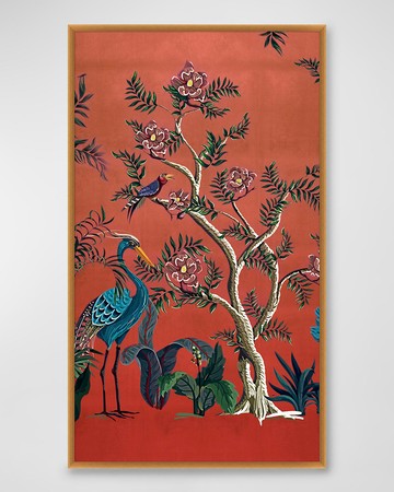 "Fuchsia Chinoiserie 2" Giclee Wall Art