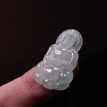 冰種翡翠觀音菩薩項鍊 | 天然緬甸玉翡翠A貨 | 送禮