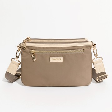 PLAYBOY - 斜背包  My Way系列 - 卡其色