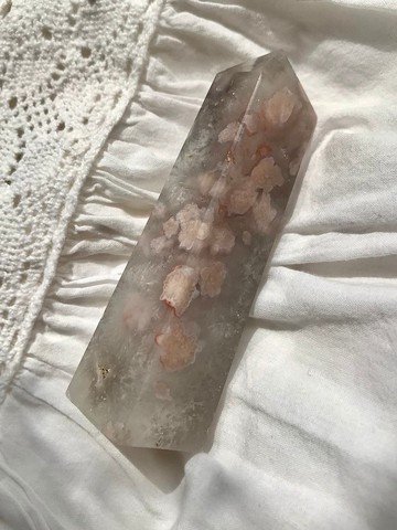 天然水晶 櫻花瑪瑙柱 真正沒染色黑櫻花瑪瑙 擺設 水晶原礦 原石