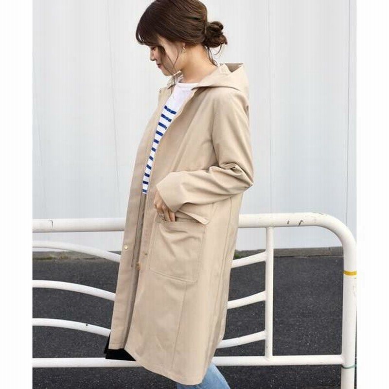 美品　ships コットンフードライナーコート SHIPS for women / シップスウィメン コットンフードライナー