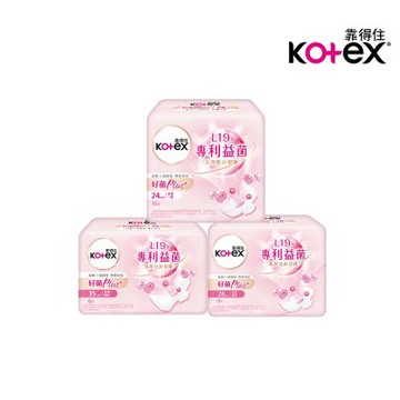 Kotex靠得住 好菌PLUS+ 衛生棉 24cm/28cm/35cm 7包/小箱購