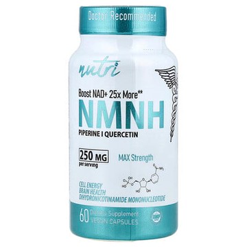 Nutri, NMNH，特強型，250 毫克，60 粒全素膠囊（每粒膠囊 125 毫克）