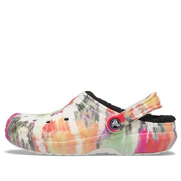 Crocs Classic Clog Tie Dye Shoe Multi-Color Black