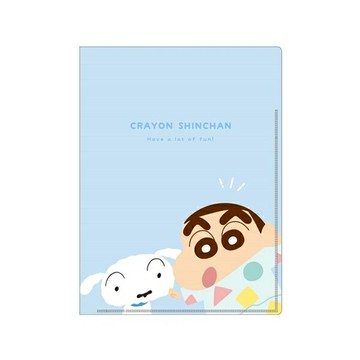 【震撼精品百貨】蠟筆小新_Crayon Shin-chan~蠟筆小新 A4雙開式資料夾 (藍睡衣款)*17451
