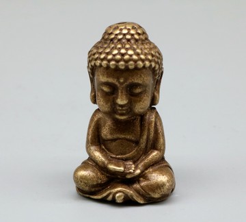 實心黃銅寶寶佛迷你小佛祖釋迦摩尼小擺件銅佛純銅小掛件古玩銅器