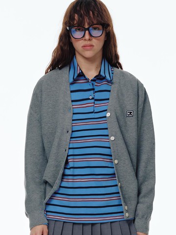 CENTAUR BASIC KNIT CARDIGAN [DARK GREY]