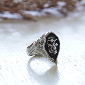 骷髅戒指银