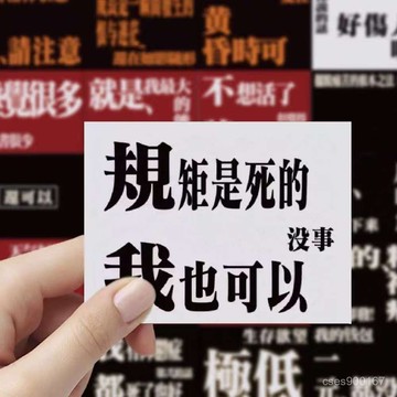 好貨下殺🌈200 張EVA錶情包貼紙髮瘋文學人類精神狀態收藏手賬桌麵防水筆記 EJ6V