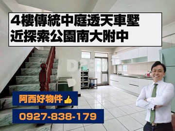 獨家！探索公園4樓挑高中庭車墅｜台南市永康區中山南路