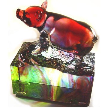 [開運陶源] 琉璃 吉祥豬 禮物