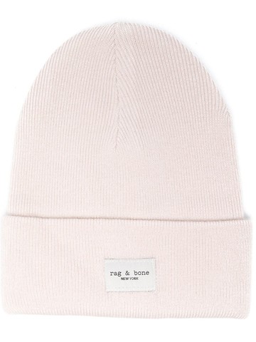 rag & bone - Addison ribbed-knit beanie - women - Nylon/Spandex/Elastane/Wool - One Size - Neutrals