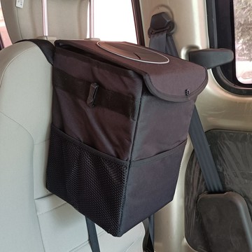 ✨免運✨跨境車載汽車防水可折疊垃圾桶果皮箱車載椅背收納盒子置物收06